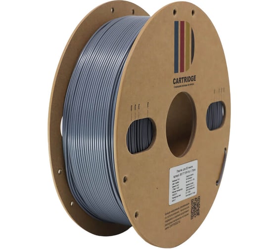 Пластик PLA для 3D-принтера Solution print CartriDge, серый-серебро 361777