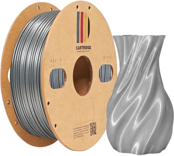 TPU-пластик Solution Print  для 3D-принтера, шёлк серебристый (Silk), CartriDge 357811