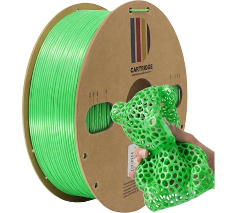 TPU-пластик Solution Print для 3D-принтера, шёлк зеленый (Silk), CartriDge 361787