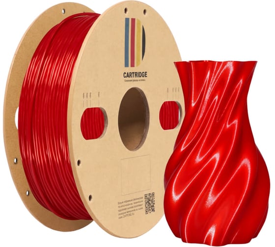 TPU-пластик Solution Print  для 3D-принтера, шёлк красный (Silk), CartriDge 357812