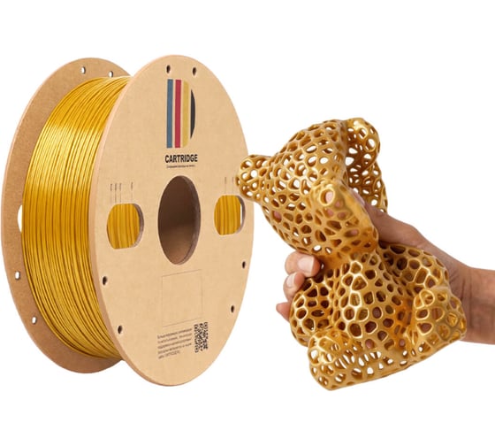 TPU-пластик Solution Print  для 3D-принтера, шёлк золотой (Silk), CartriDge 357810