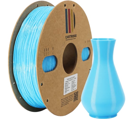 TPU-пластик Solution Print  для 3D-принтера, шёлк синий (Silk), CartriDge 361786