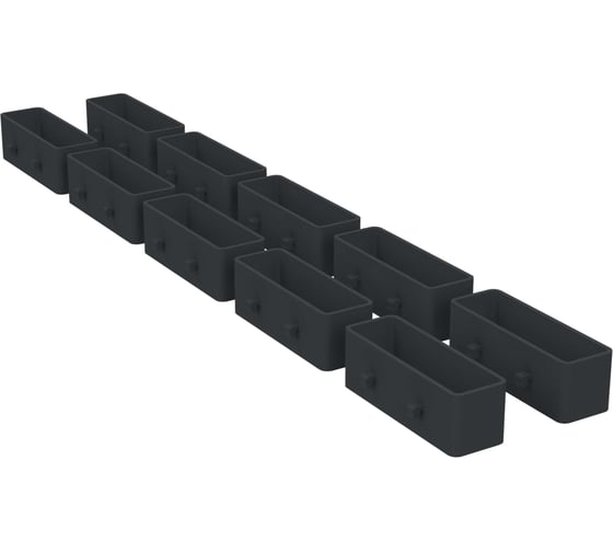 Держатель универсальный пластиковый ООО Металекс Metalex ТИП 1 10 шт. (Серый) 301043