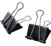 Зажимы для бумаг Staff ECO, КОМПЛЕКТ 12 шт, 41 мм, 200 листов, черные, картонная коробка, 274034