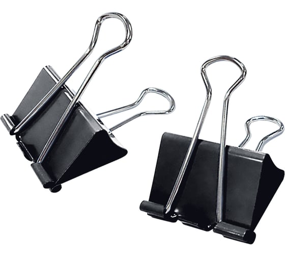 Зажимы для бумаг Staff ECO комплект 12 шт, 19 мм, на 60 листов, черные, картонная коробка, 274031