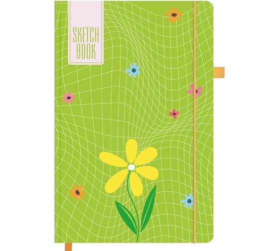 Бизнес-блокнот BRAUBERG Green mood белая бумага 140г/м 130х210мм 80л софт-тач резинка 117778