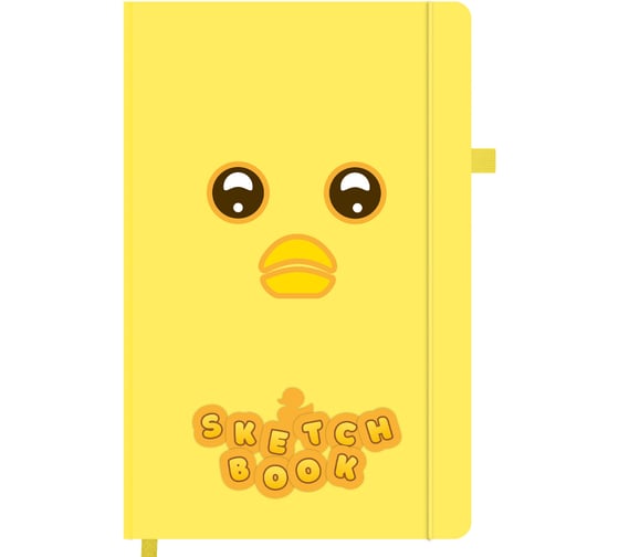 Бизнес-блокнот FUNSTER слоновая кость 140г/м 130х210мм, 80л, софт-тач, резинка, наклейки Duck 117786