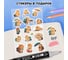Бизнес-блокнот FUNSTER Капибары слоновая кость 140г/м 130х210мм, 80л, софт-тач, резинка, наклейки, 117782 3