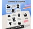 Бизнес-блокнот FUNSTER слоновая кость 140г/м 130х210мм, 80л, софт-тач, резинка, наклейки, Pet 117781 3