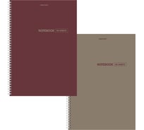 Бизнес-тетрадь ОФИСМАГ А4, 96л, гребень, клетка, обложка картон, МОРАНДИ, АССОРТИ, 405635