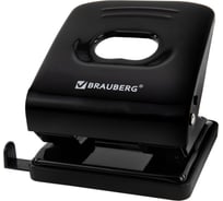 Дырокол металлический BRAUBERG Office style, до 30 листов, черный, 273954