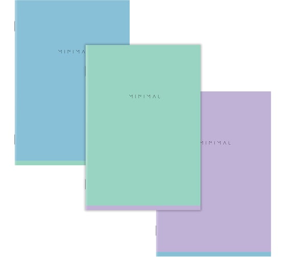 Бизнес-тетрадь BRAUBERG ДЭК А4, 96л, 3 шт. скоба, клетка, матовая ламинация, Minimal Pastel, 404889
