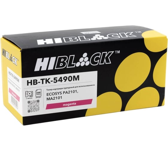 Тонер-Картридж Hi-Black для Kyocera ECOSYS PA2101/MA2101, M, 2,4K HB-TK-5490M