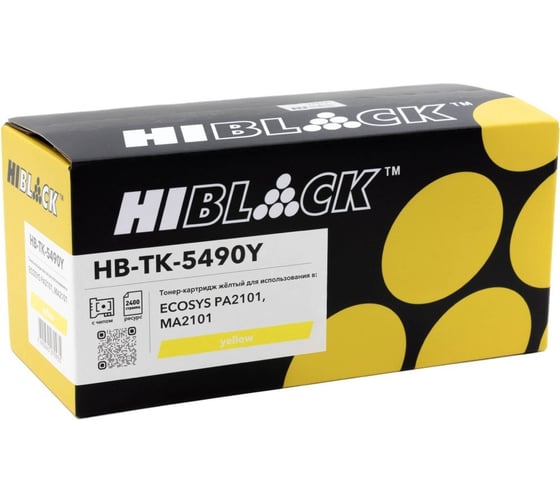 Тонер-Картридж Hi-Black для Kyocera ECOSYS PA2101/MA2101, Y, 2,4K HB-TK-5490Y