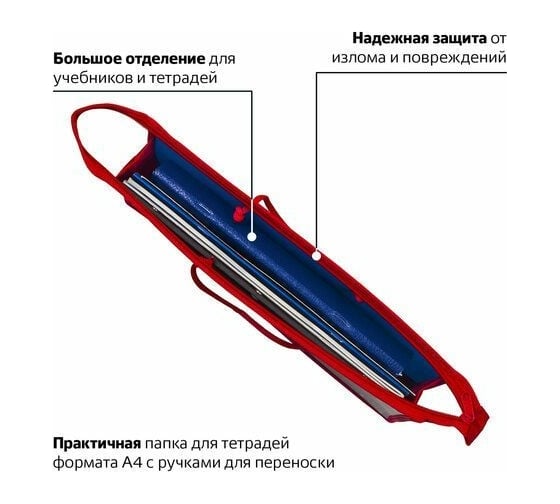 Папка BRAUBERG Красный авто на молнии А4 225501