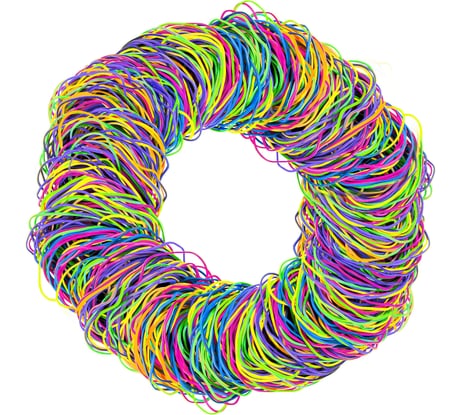 Резинки банковские BRAUBERG TPR универсальные, диаметр 60 мм, 1000 г, ЯРКИЕ ЦВЕТА, SPECIAL, 440194