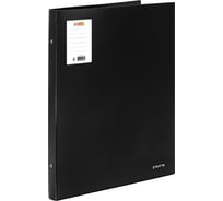 Папка на 4 кольцах STAFF большого формата А3, ВЕРТИКАЛЬНАЯ, 30мм, до 250л., черная, 0,8 мм, , 274004