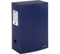 Короб архивный STAFF (330х245 мм), 120мм, пластик, разборный, до 1200 листов, синий, 0,9 мм, , 274002