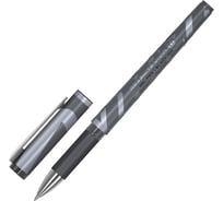 Ручка гелевая с грипом BRAUBERG GRAPHITE VIVID, КОМПЛЕКТ 12 шт., ЧЕРНАЯ, узел 0,5мм, линия 0,35мм, 144542
