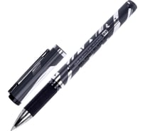 Ручка гелевая с грипом BRAUBERG GRAPHITE VIVID, КОМПЛЕКТ 12 шт., ЧЕРНАЯ, узел 0,5мм, линия 0,35мм, 144542