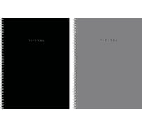 Бизнес-тетрадь BRAUBERG Minimal Classic А4, 120л, гребень, клетка, матовая ламинация, 405640