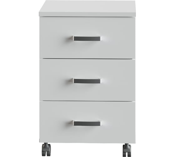Тумба мобильная с ящиками МЕДИЦИНОФФ белая MZ1-T1Б-1Б-3