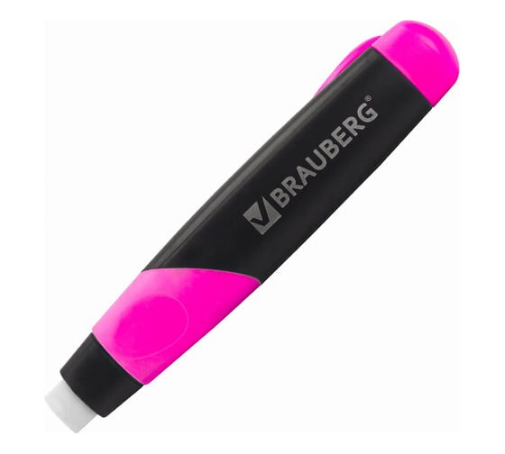 Ластик BRAUBERG Blaster 112х21х24 мм, белый, выдвижной, термопластичная резина, держатель 223593