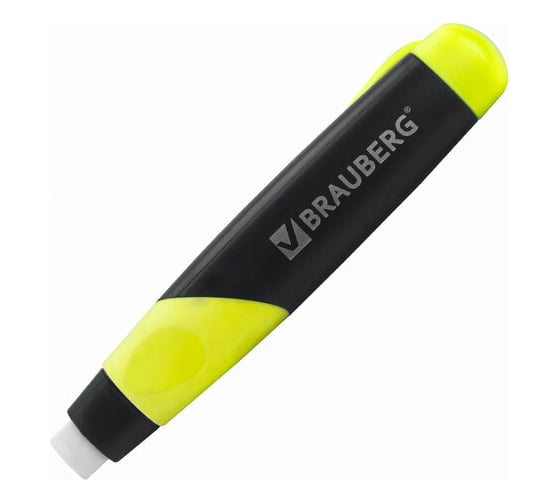 Ластик BRAUBERG Blaster 112х21х24 мм, белый, выдвижной, термопластичная резина, держатель 223593