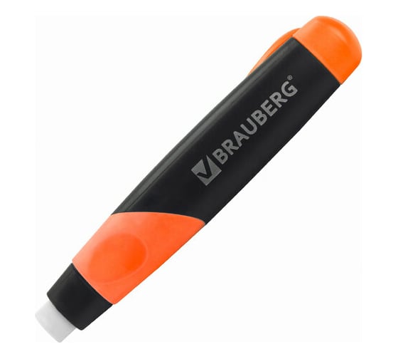 Ластик BRAUBERG Blaster 112х21х24 мм, белый, выдвижной, термопластичная резина, держатель 223593