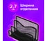 Металлическая подставка для бумаг и писем BRAUBERG Germanium 3 секции, 122x173x83 мм, черная 231946 3