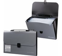 Пластиковый портфель BRAUBERG А4 327x254x30 мм, 13 отделений, индексные ярлыки, фактура диагональ 221442