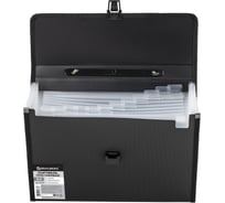 Пластиковый портфель BRAUBERG А4 332x245x35 мм, 13 отделений, с окантовкой, индексные ярлыки 221378