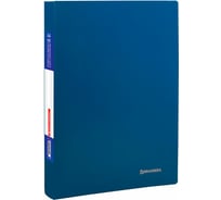 Папка BRAUBERG Office 100 вкладышей, синяя, 0,8 мм 222640