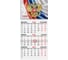 Календарь квартальный BRAUBERG 2027г, 1 блок 1 гребень, бегунок, офсет, Герб России 118387 1