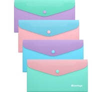 Папка-конверт на кнопке Berlingo Haze C6, 200мкм, софт-тач, с цветным клапаном, EFbC6925 EFb_C6925