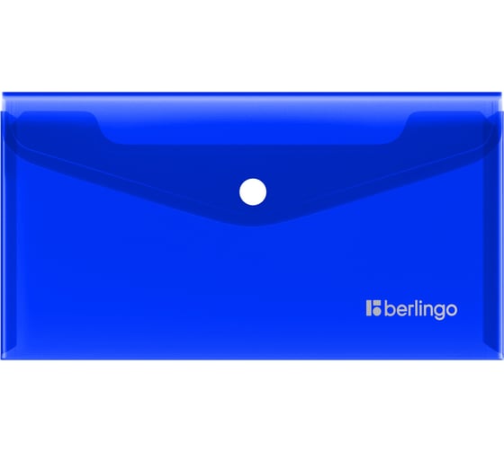Папка-конверт на кнопке Berlingo No Secret, С6, 200мкм, синяя, EFb06302 EFb_06302