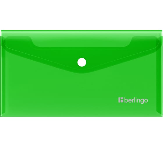 Папка-конверт на кнопке Berlingo No Secret, С6, 200мкм, зеленая, EFb06304 EFb_06304