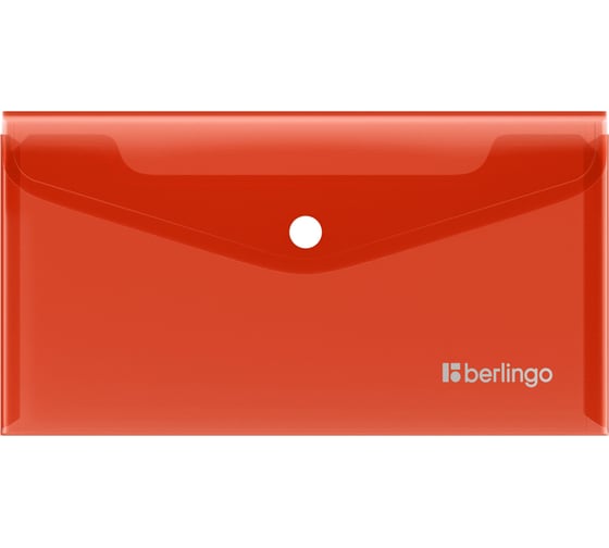 Папка-конверт на кнопке Berlingo No Secret, С6, 200мкм, красная, EFb06303 EFb_06303