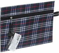 Папка-конверт BRAUBERG Elegant на молнии 238 х180 мм, А5, ткань в клетку 224050