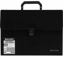 Пластиковый портфель BRAUBERG А4 332x245x35 мм, 13 отделений, индексные ярлыки, фактура диагональ 221375