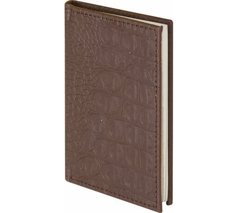 Телефонная книжка BRAUBERG Cayman малый формат 80х130 мм А7, под крокодиловую кожу, 56 листов 125135