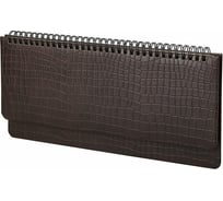 Недатированный настольный планинг BRAUBERG Alligator 305x140 мм, под матовую кожу крокодила, 60 листов 125880