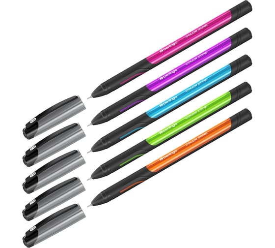 Ручка шариковая Berlingo Color Zone stick синяя, 0,7мм, прорезиненны, CBp70950 CBp_70950