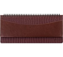 Недатированный настольный планинг BRAUBERG Cayman 305x140 мм, комбинация под кожу крокодила и гладкую кожу 123919