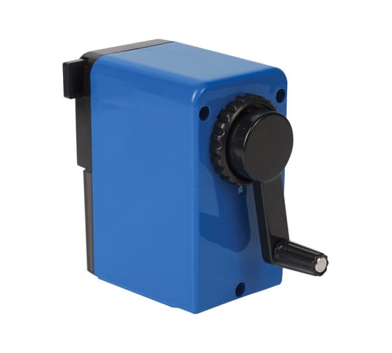 Механическая точилка BRAUBERG RoboBlue металлический механизм, черный/синий 222515