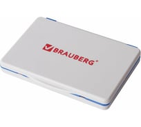 Штемпельная подушка BRAUBERG 100х80 мм рабочая поверхность 90х50 мм, синяя краска 236867