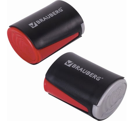 Точилка для чернографитных и цветных карандашей BRAUBERG Delta 2 отверстия, в дисплее 223592