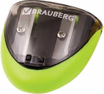 Точилка BRAUBERG Space с контейнером, 2 отверстия, резиновый упор, в картонном дисплее 223589