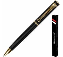 Шариковая ручка BRAUBERG Perfect Black бизнес-класс, корпус черный, узел 1 мм, линия письма 0,7 мм 141416