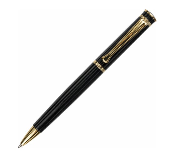 Шариковая ручка BRAUBERG Perfect Black бизнес-класс, корпус черный, узел 1 мм, линия письма 0,7 мм 141416